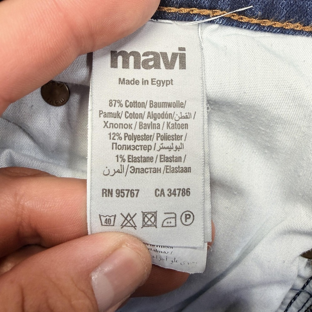Mavi Zach Jeans Mens 34x32 Blue Medium Wash Straight Leg Stretch Denim Casual - Picture 12 of 13